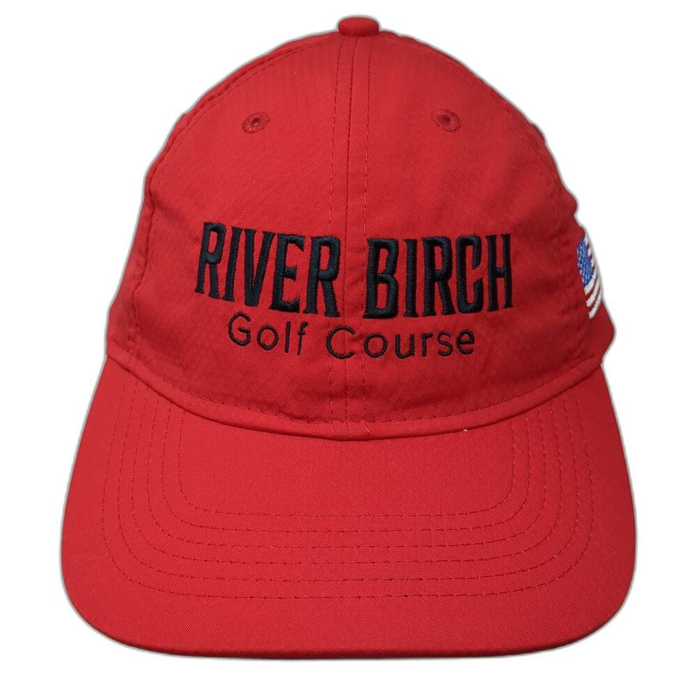 River Birch Golf Course Strapback Baseball Cap Red One Size Legendary Headwear